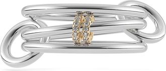 Spinelli Kilcollin Acacia SG Gris Linked Rings in Silver at Nordstrom, Size 6
