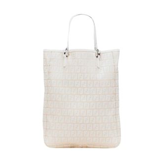 Fendi Pre-owned Elegante Tote Bag met schouderbanden - Dames - Pre-owned - Beige - Maat: ONE Size