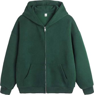 Generic Mens Fleece Zip Up Hoody Jacket Plain Winter Wear Zipper Hoodie Comfy Lounge-Long Sleeve Sweatshirt Hooded Top Athletic Travel MenS Fleece Crew Neck S