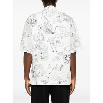 Jacquemus Illustrative Print Shirt - White