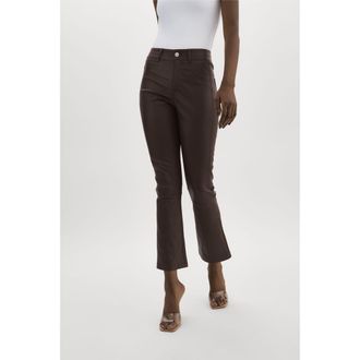 LaMarque Faris | Stretch Leather Pants in Mahogany at Nordstrom, Size 12