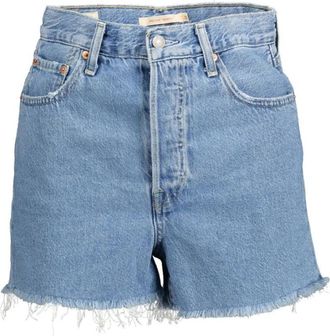 Levi's Blauwe Katoenen Dames Shorts - Dames - Denim shorts - Blauw - W27 - Katoen - Korte Broeken
