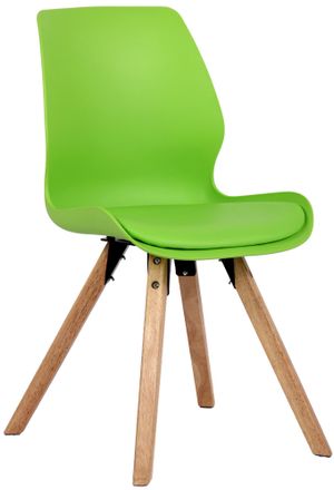 Clp Clp - Silla De Sal&oacute;n Luna Con Asiento Acolchado Verde Pl&aacute;stico