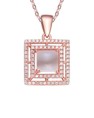 Genevive 18K Rose Gold Vermeil Cz Pendant