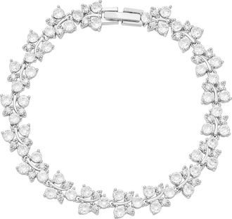 Untamed Petals Charming Crystal Bracelet in Silver at Nordstrom
