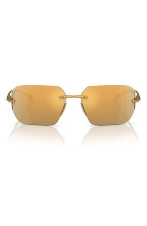 Prada 71mm Irregular Sunglasses in Gold at Nordstrom