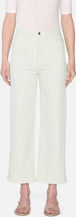 Frame Denim The Anchor High Rise Pants In Seamist Stripe