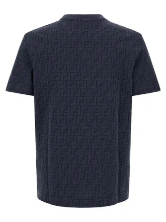 Fendi FF Monogram Piqu&eacute; T-Shirt - Navy