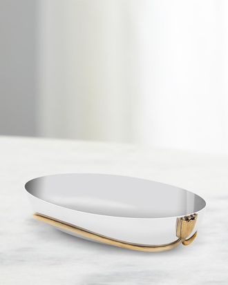 L'OBJET Deco Leaves Large Serving Boat