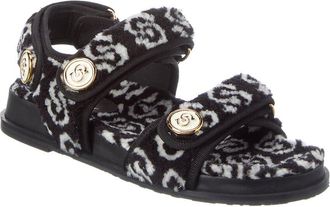 Ferragamo Keita Leather & Canvas Sandal