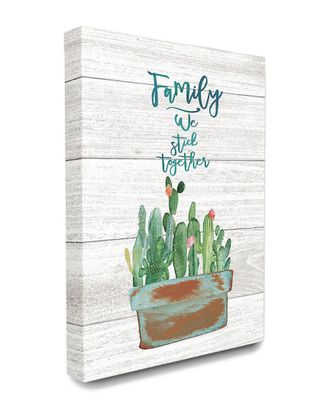 Stupell Industries Family We Stick Together Cactus Succulents Watercolor
