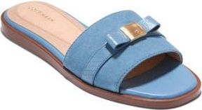 Cole Haan Go-To Emalia Bow Slide Sandal in Provincial Blue/Snake Print at Nordstrom Rack, Size 9.5