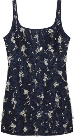 SIMKHAI Viva verfraaide mini-jurk met jacquard - Blauw