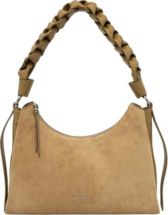Coccinelle Bolso Hobo Boheme de Ante Bimaterial - Bags - Mujer - Beige - ONE SIZE