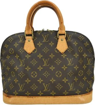 Louis Vuitton Alma Handbag Monogram Canvas Brown Canvas Handbag (Pre-Owned)
