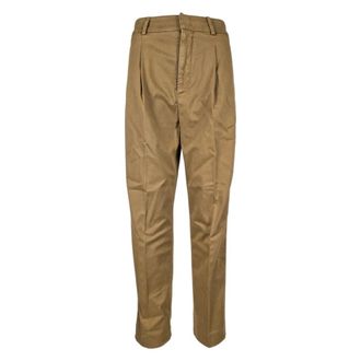 Dondup Tania Loose Chinos - female - Dondup - Tapered Trousers - Brown - W30 - Trousers