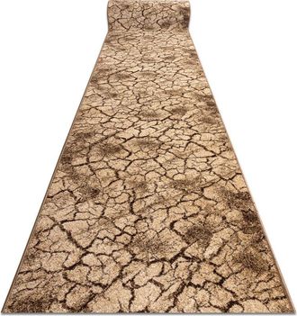 RugsX Rugsx - Alfombra De Pasillo Karmel Terra Suelo Agrietado - Tuerca 70cm Beige 70x350 Cm