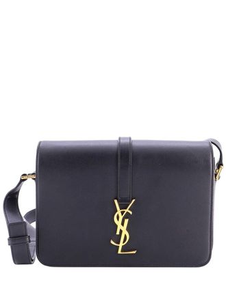 Saint Laurent Black Leather Classic Monogram Universite Bag Medium (Authentic Pre-Loved)