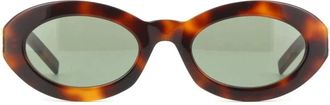 Saint Laurent Elegante ovale zonnebril - Dames - Zonnebrillen - Bruin - ONE Size - Accessoires