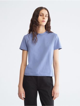 Calvin Klein Womens Archive Logo T-Shirt - Blue - XS