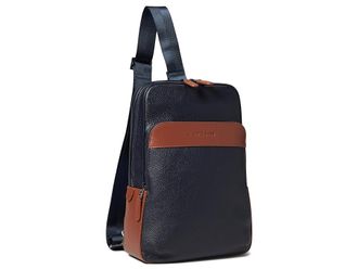 Cole Haan Triboro Sling Bags Navy/New British Tan, Leather/Mesh/Polyester