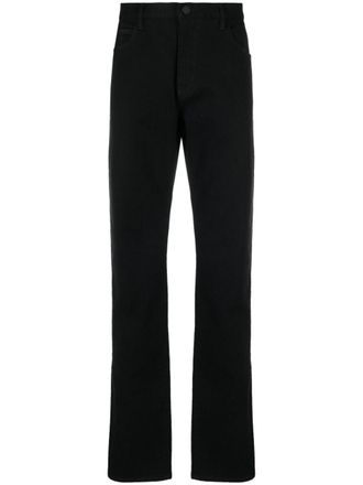 Giorgio Armani mid-rise cotton straight jeans - Black