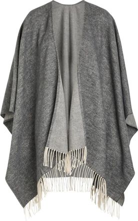 Eileen Fisher Poncho con frange - Grigio