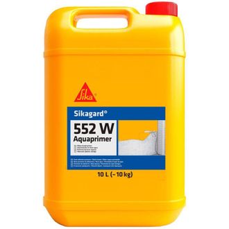 Sika Sika - Sikagard-552W Aquaprimer, Bianco lattiginoso - Primer a base acquosa per rivestimenti in fibro-cemento, calcestruzzo aerato, gesso - Latta 10L