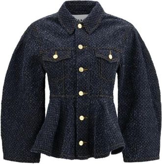 Ganni Donna, Giacche, Blu, S, new