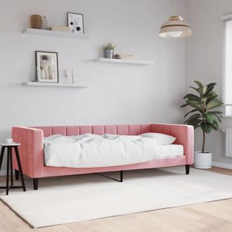 vidaXL Furniture Limited - Sof&aacute; Cama Con Colch&oacute;n Terciopelo Rosa 80x200