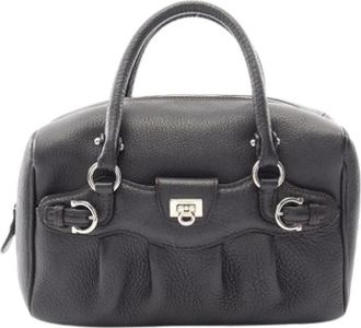 Ferragamo Pre-owned Handbag - Dames - Vintage Handtas - Zwart - ONE Size - Leer - Vintage