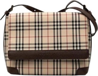 Burberry Pre-owned Canvas Crossbody Tas - Dames - Vintage Schoudertas - Beige - ONE Size - Vintage