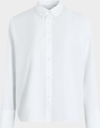 C&acirc;llas Milano Sirene Poplin Silk Scarf-Back Shirt