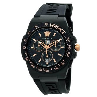 Versace Greca Extreme Chronograph Quartz Black Dial Mens Watch VE7H00323