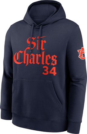 Nike Charles Barkley Auburn Sir Charles Club Nike Mens College Pullover Hoodie in Blue | NKDK41SAUN-QNK