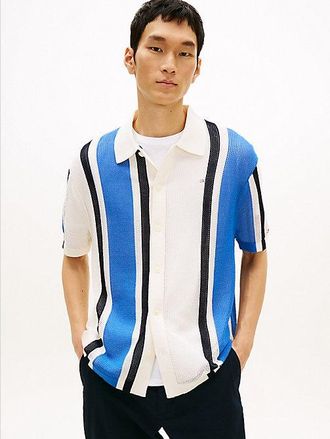 Tommy Hilfiger Relaxed Fit Open Knit Short Sleeve Shirt