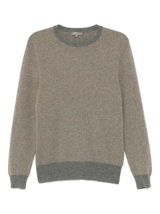 N.Peal herringbone round-neck sweater - Brown