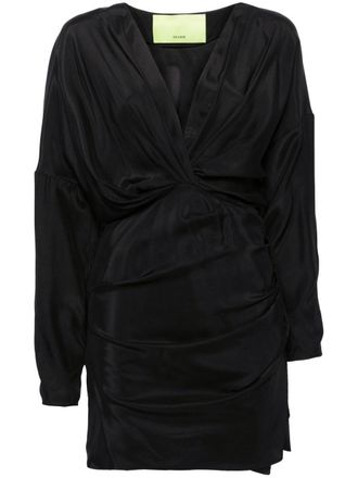 Gauge81 Asuka drapped silk dress - Black