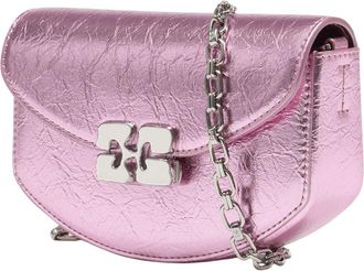 Ganni Womens Lulu Wallet Pink Synthetic