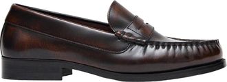 Alohas Penny Loafer Mocassino Rivet in Brushed Coffee Brown
