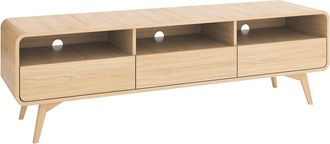 Vente-Unique Mueble TV con 3 cajones y 3 estantes - Natural - JALEMO