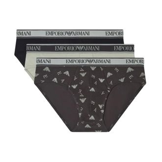 Emporio Armani Bottoms, male, Multicolor, Size: XL Three-pack of briefs with Core logo waistband