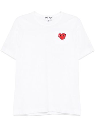 Comme Des Gar&ccedil;ons White Crewneck Logo T-Shirt