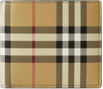Burberry Beige coated fabric wallet