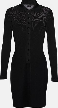 Tom Ford Ribbed-knit polo dress