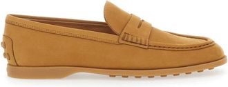 Tod's Mocassino Gomma Leggera - Dames - Loafers - Beige - 41 EU - Leer - Schoenen