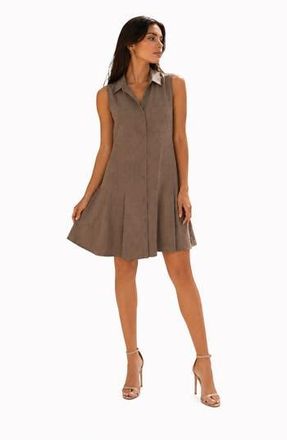 Beach Lunch Lounge Two Pocket Sleeveless Shirtdress in Mocha Love at Nordstrom Rack, Size X-Large