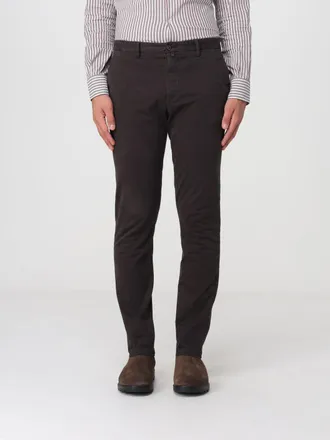 Brooksfield Slim Fit Chino Trousers in Stretch Cotton Twill with Slash Pockets