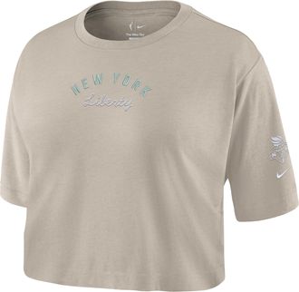 Nike Womens New York Liberty Cropped T-Shirt in Brown | IR1513-236