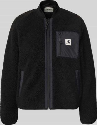 Carhartt Work in Progress Fleecejacke im Allover-Look mit Reißverschluss Modell Janet in Black, Größe XS